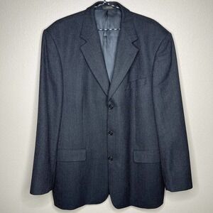 Lord West Men's Black Lambswool Single Breasted Blazer Size 42L